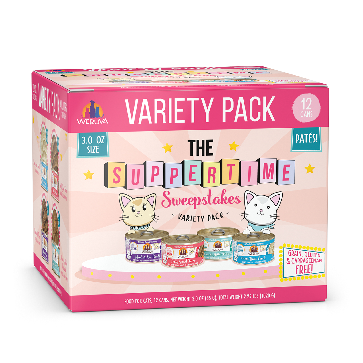 WERUVA Pate the Suppertime Sweepstakes Variety Pack Wet Cat Food 5.5 Oz. Count of 12