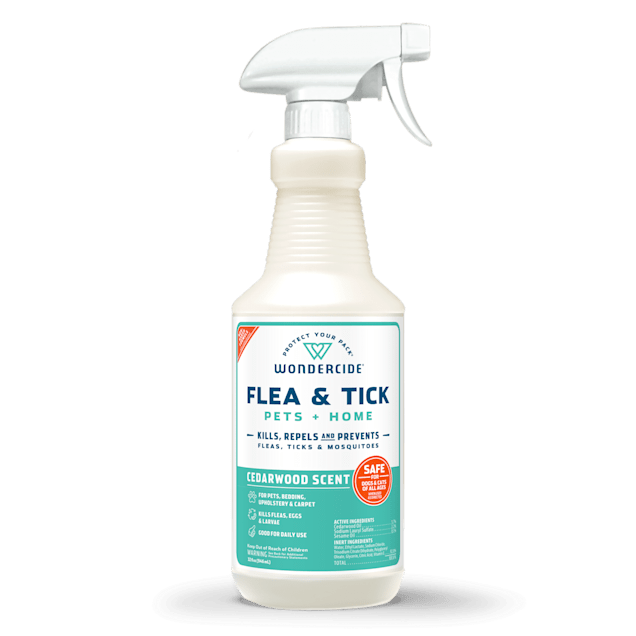 WONDERCIDE Dog & Cat - Cedarwood Flea & Tick Spray For Pets & Home With Natural Essential Oils 16 oz