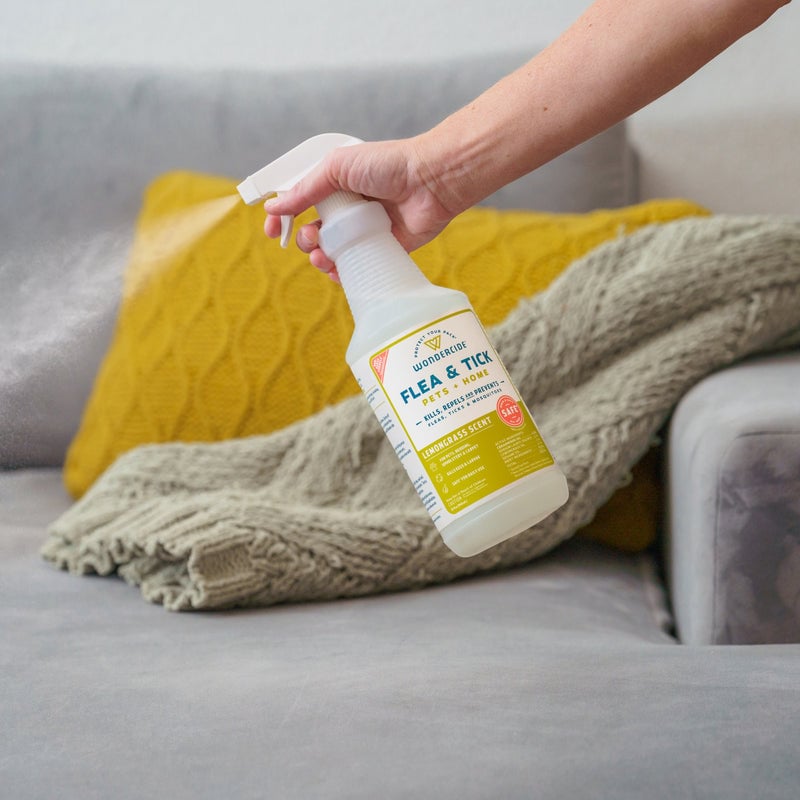 WONDERCIDE Dog & Cat - Lemongrass Flea & Tick Spray For Pets & Home With Natural Essential Oils 16 oz