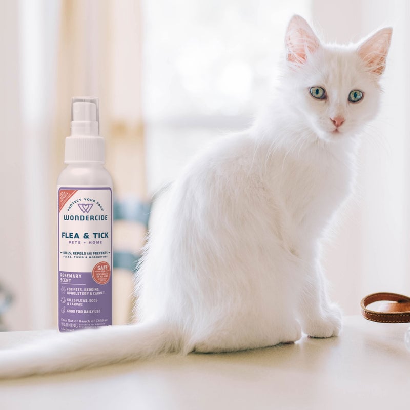 WONDERCIDE Dog & Cat - Rosemary Flea & Tick Spray For Pets & Home With Natural Essential Oils 16 oz